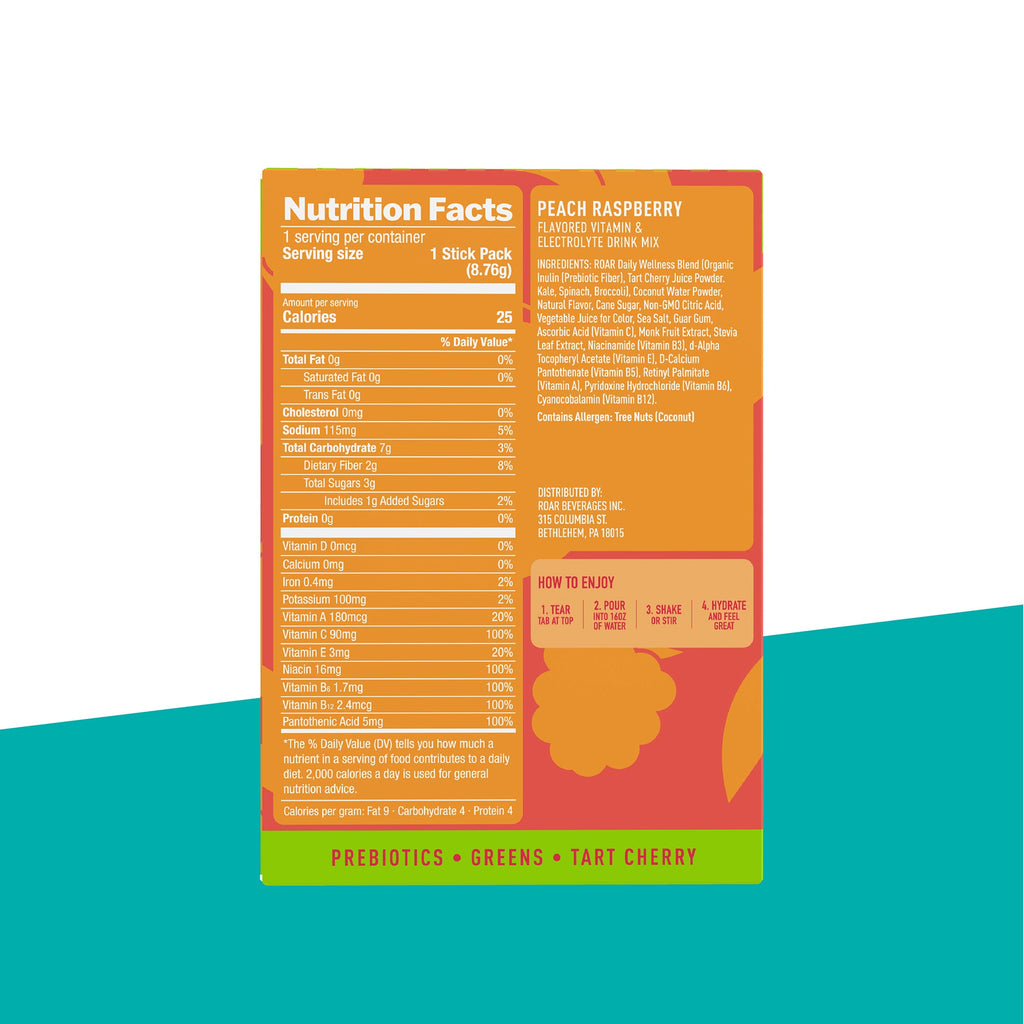 Peach Raspberry Daily Wellness Powder (10 pack)