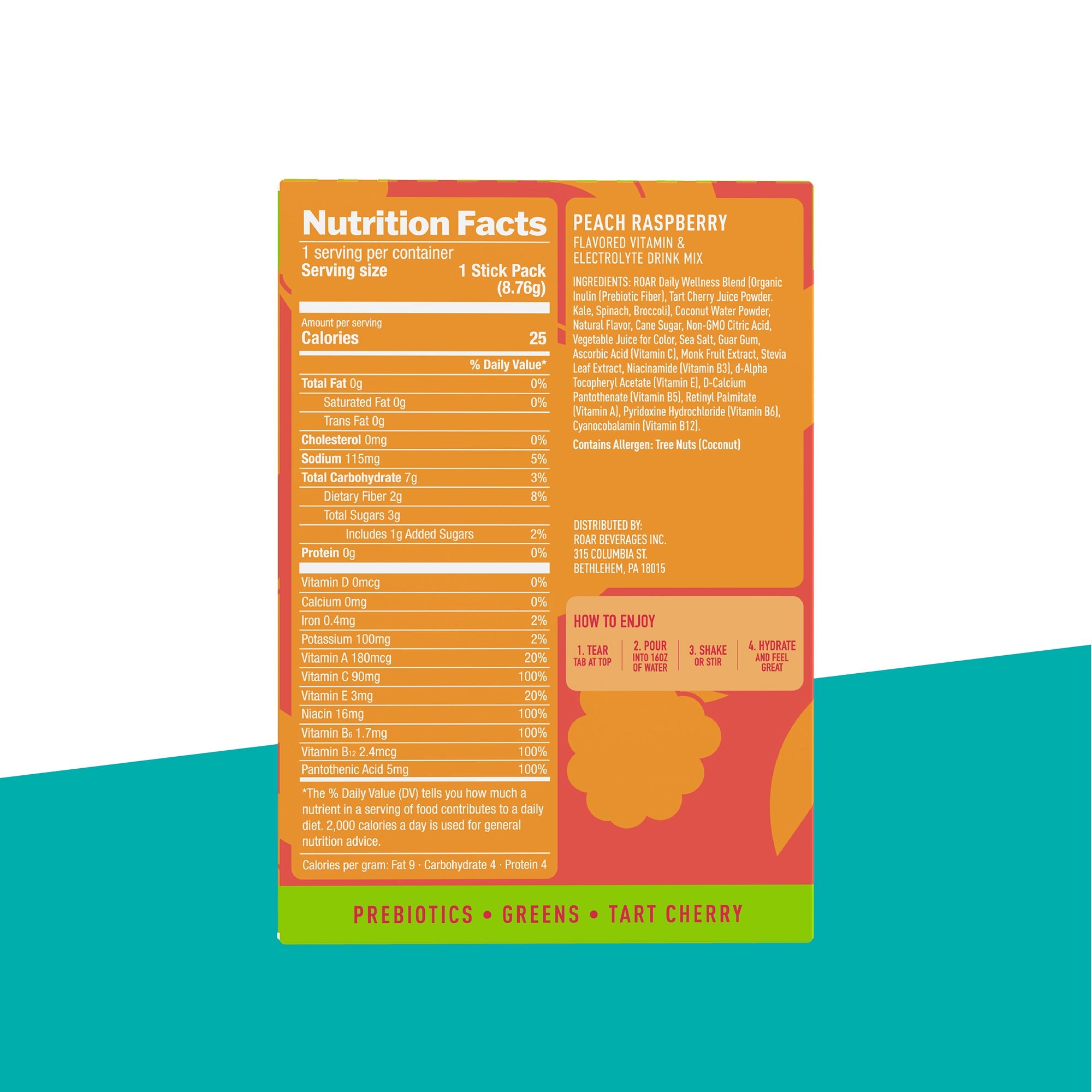 Peach Raspberry Daily Wellness Powder (10 pack)